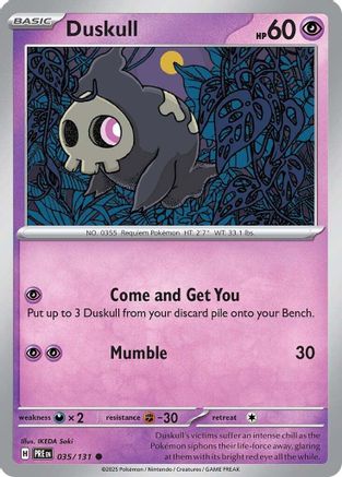 Duskull 035  SV Prismatic Evolutions - Common