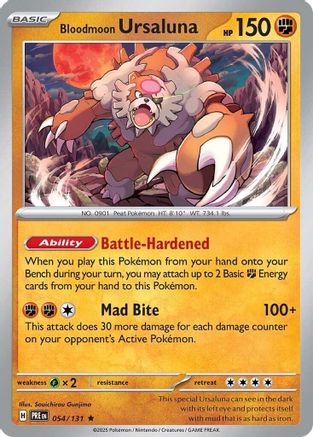 Bloodmoon Ursaluna 054  - Holofoil SV Prismatic Evolutions - Rare