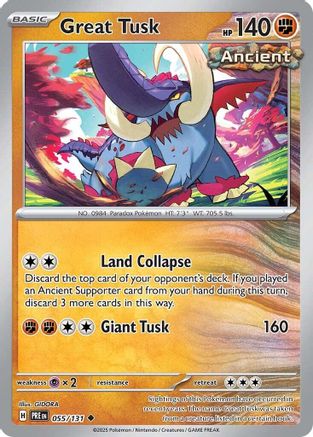 Great Tusk 055  SV Prismatic Evolutions - Uncommon