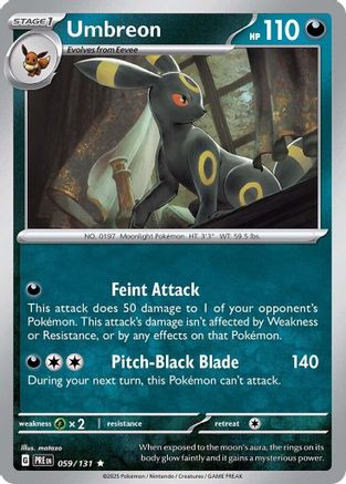Umbreon 059  - Reverse Holofoil SV Prismatic Evolutions - Rare
