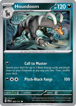 Houndoom 063  - Reverse Holofoil SV Prismatic Evolutions - Common