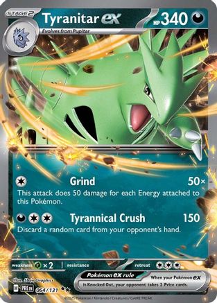 Tyranitar ex 064  - Holofoil SV Prismatic Evolutions - Double Rare