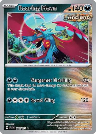 Roaring Moon 065  - Reverse Holofoil SV Prismatic Evolutions - Rare