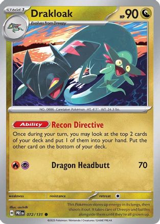 Drakloak 072  SV Prismatic Evolutions - Common