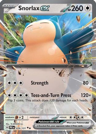 Snorlax ex 076  - Holofoil SV Prismatic Evolutions - Double Rare