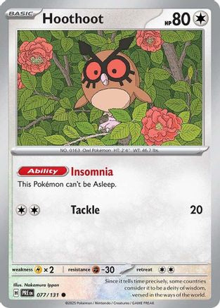 Hoothoot 077  SV Prismatic Evolutions - Common