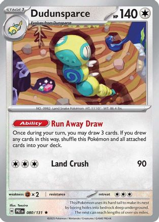 Dudunsparce 080  - Holofoil SV Prismatic Evolutions - Rare