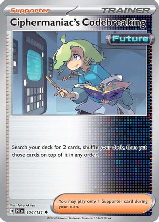 Ciphermaniac's Codebreaking 104  - Reverse Holofoil SV Prismatic Evolutions - Uncommon