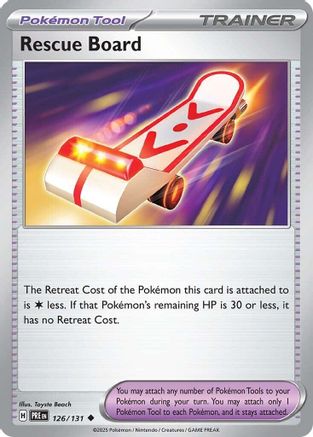 Rescue Board 126  - Reverse Holofoil SV Prismatic Evolutions - Uncommon