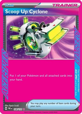Scoop Up Cyclone 128  - Holofoil SV Prismatic Evolutions - ACE SPEC Rare