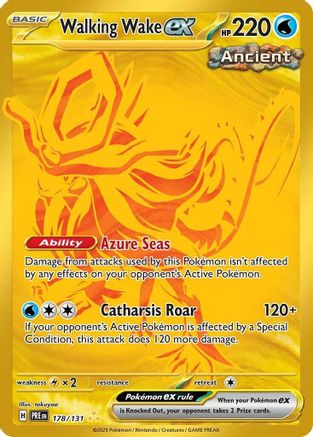 Walking Wake ex 178  - Holofoil SV Prismatic Evolutions - Hyper Rare
