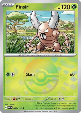 Pinsir (Poke Ball Pattern) 003  - Holofoil SV Prismatic Evolutions - Common