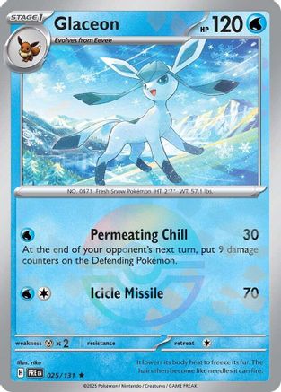Glaceon (Poke Ball Pattern) 025  - Holofoil SV Prismatic Evolutions - Rare