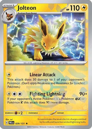 Jolteon (Poke Ball Pattern) 029  - Holofoil SV Prismatic Evolutions - Rare