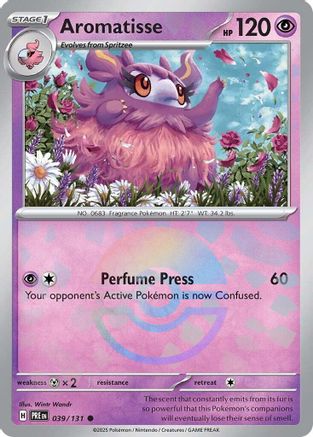 Aromatisse (Poke Ball Pattern) 039  - Holofoil SV Prismatic Evolutions - Common