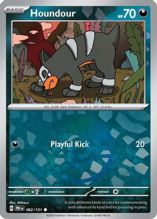 Houndour (Poke Ball Pattern) 062  - Holofoil SV Prismatic Evolutions - Common