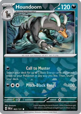 Houndoom (Poke Ball Pattern) 063  - Holofoil SV Prismatic Evolutions - Common