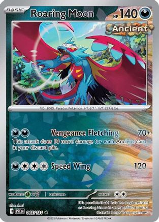 Roaring Moon (Poke Ball Pattern) 065  - Holofoil SV Prismatic Evolutions - Rare