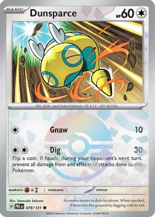 Dunsparce (Poke Ball Pattern) 079  - Holofoil SV Prismatic Evolutions - Common