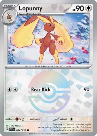 Lopunny (Poke Ball Pattern) 084  - Holofoil SV Prismatic Evolutions - Common