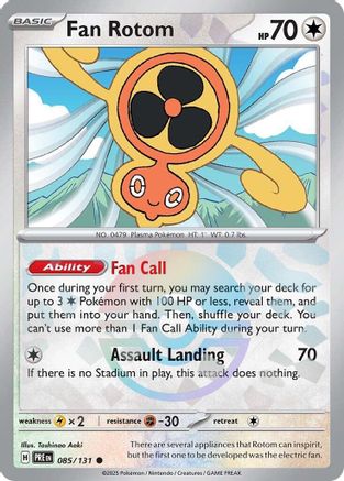 Fan Rotom (Poke Ball Pattern) 085  - Holofoil SV Prismatic Evolutions - Common