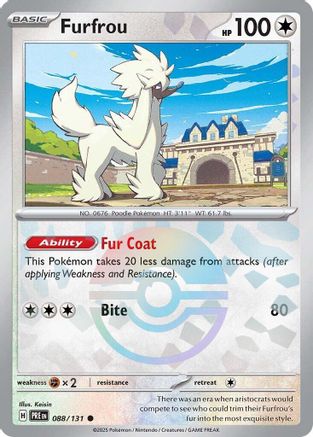 Furfrou (Poke Ball Pattern) 088  - Holofoil SV Prismatic Evolutions - Common