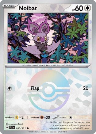 Noibat (Poke Ball Pattern) 090  - Holofoil SV Prismatic Evolutions - Common