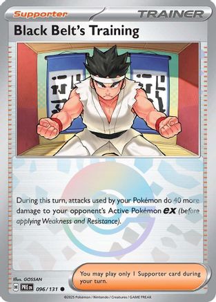 Black Belt's Training (Poke Ball Pattern) 096/131  - Holofoil SV Prismatic Evolutions - Common