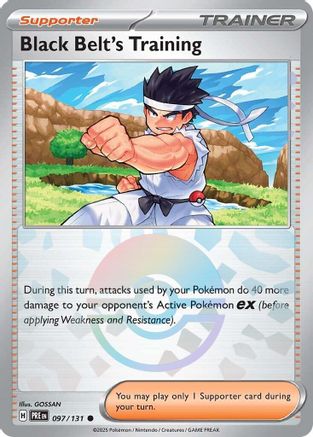 Black Belt's Training (Poke Ball Pattern) 097/131  - Holofoil SV Prismatic Evolutions - Common