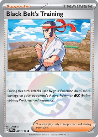Black Belt's Training (Poke Ball Pattern) 099/131  - Holofoil SV Prismatic Evolutions - Common