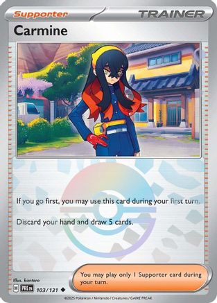 Carmine (Poke Ball Pattern) 103  - Holofoil SV Prismatic Evolutions - Uncommon