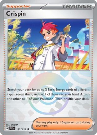 Crispin (Poke Ball Pattern) 105/131  - Holofoil SV Prismatic Evolutions - Uncommon