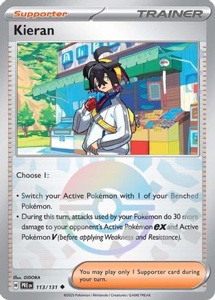 Kieran (Poke Ball Pattern) 113/131  - Holofoil SV Prismatic Evolutions - Uncommon