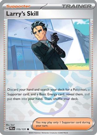 Larry's Skill (Poke Ball Pattern) 115/131  - Holofoil SV Prismatic Evolutions - Common
