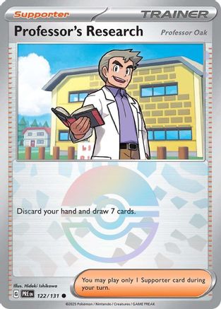 Professor's Research [Professor Oak] (Poke Ball Pattern) 122  - Holofoil SV Prismatic Evolutions - Common