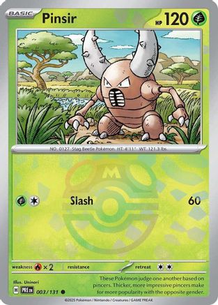 Pinsir (Master Ball Pattern) 003  - Holofoil SV Prismatic Evolutions - Common