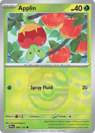 Applin (Master Ball Pattern) 009  - Holofoil SV Prismatic Evolutions - Common