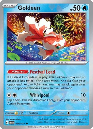 Goldeen (Master Ball Pattern) 020  - Holofoil SV Prismatic Evolutions - Common