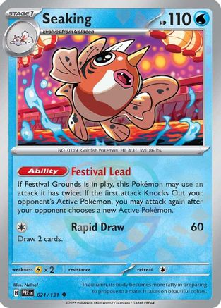 Seaking (Master Ball Pattern) 021  - Holofoil SV Prismatic Evolutions - Uncommon