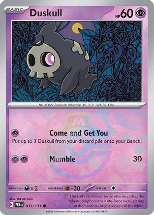 Duskull (Master Ball Pattern) 035  - Holofoil SV Prismatic Evolutions - Common