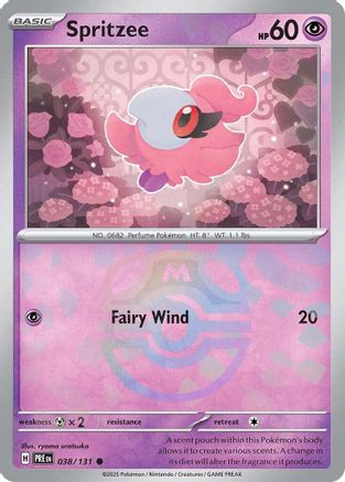 Spritzee (Master Ball Pattern) 038  - Holofoil SV Prismatic Evolutions - Common