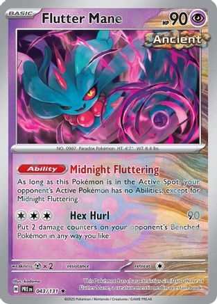 Flutter Mane (Master Ball Pattern) 043  - Holofoil SV Prismatic Evolutions - Rare