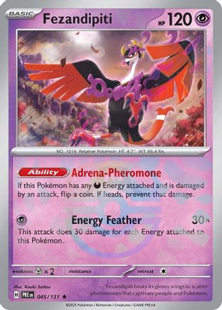 Fezandipiti (Master Ball Pattern) 045  - Holofoil SV Prismatic Evolutions - Rare