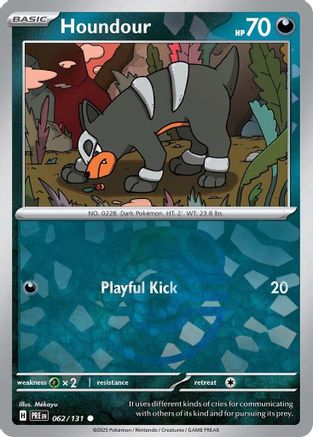 Houndour (Master Ball Pattern) 062  - Holofoil SV Prismatic Evolutions - Common