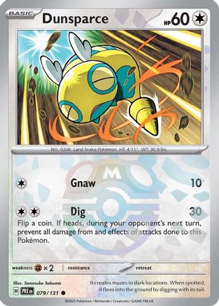 Dunsparce (Master Ball Pattern) 079  - Holofoil SV Prismatic Evolutions - Common