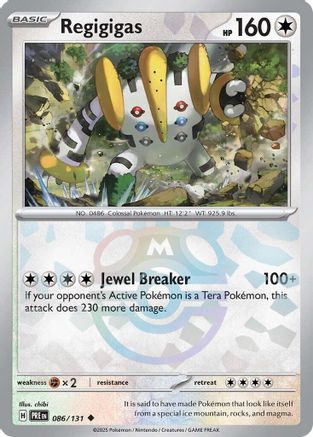 Regigigas (Master Ball Pattern) 086  - Holofoil SV Prismatic Evolutions - Uncommon