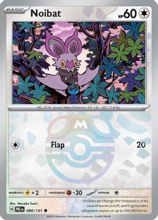 Noibat (Master Ball Pattern) 090  - Holofoil SV Prismatic Evolutions - Common