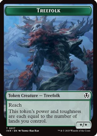 Treefolk // Emblem - Wrenn and Seven Double-Sided Token (INR-17 // 27) - Innistrad Remastered Foil
