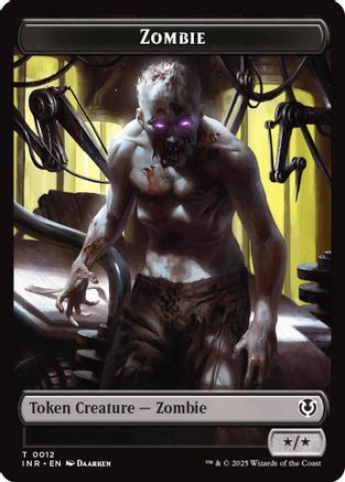 Zombie (0011) // Zombie (0012) Double-Sided Token (INR-11 // 12) - Innistrad Remastered