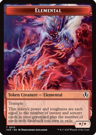 Elemental // Human (0014) Double-Sided Token (INR-13 // 14) - Innistrad Remastered Foil